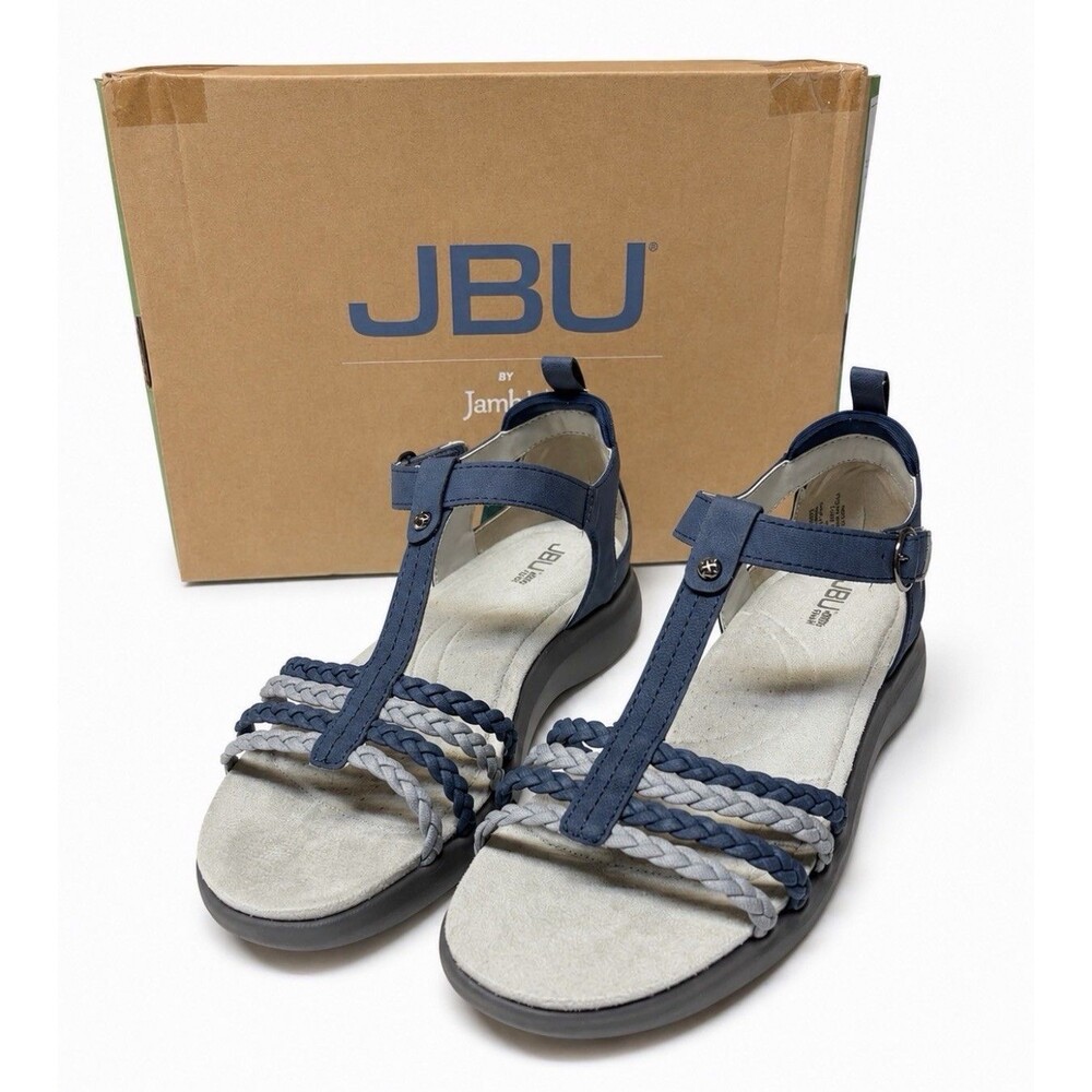 JBU Jambu Prague Women’s Sandal Size 9M New In Box Braided Two Tone Blue
